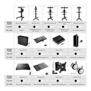 TheLAShop NexusX Dual-Screen Rolling PC Cart with Drawer Image