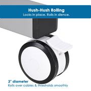 TheLAShop 2-Monitor Mobile PC Workstation with Power Outlets Image