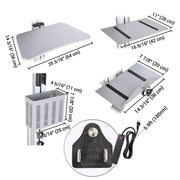 TheLAShop 2-Monitor Mobile PC Workstation with Power Outlets Image