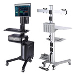 TheLAShop 2-Monitor Mobile PC Workstation with Power Outlets Image