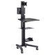 TheLAShop PC Mobile Cart Rolling Computer Workstation Stand