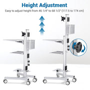 TheLAShop NexusX Rolling PC Cart with Drawer Image
