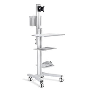 TheLAShop PC Mobile Cart Rolling Computer Workstation Stand