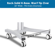 TheLAShop 2-Monitor Mobile PC Workstation with Power Outlets Image