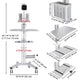 TheLAShop PC Mobile Cart Rolling Computer Workstation Stand Image