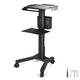 TheLAShop Rolling Laptop Cart Data Center Crash Cart with Power Strip, Black Image