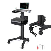 TheLAShop Rolling Laptop Cart Data Center Crash Cart with Power Strip, Black Image