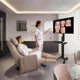 TheLAShop Commercial Rolling TV Cart & AV Shelf for 32-65in Screen, up to 200lbs. Image
