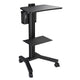 TheLAShop NexusX Standing Laptop Workstation Cart with Printer Shelf Image