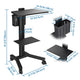 TheLAShop NexusX Standing Laptop Workstation Cart with Printer Shelf Image