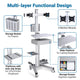TheLAShop NexusX Dual-Screen Rolling PC Cart with Drawer Image