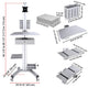 TheLAShop NexusX Rolling PC Cart with Drawer Image