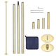 TheLAShop 12ft Brass Pole Spinning & Static Dancing Pole Golden Image