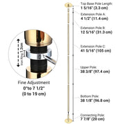 TheLAShop Brass Pole Spinning & Static Dancing Pole Golden Image