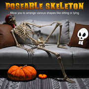TheLAShop Life Size 5.6ft Posable Skeleton Halloween Pirate Outdoor Decor, Pirate Image