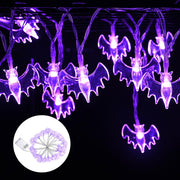 TheLAShop Halloween Fairy Light Purple Bat Lights Battery Operated 15ft Image