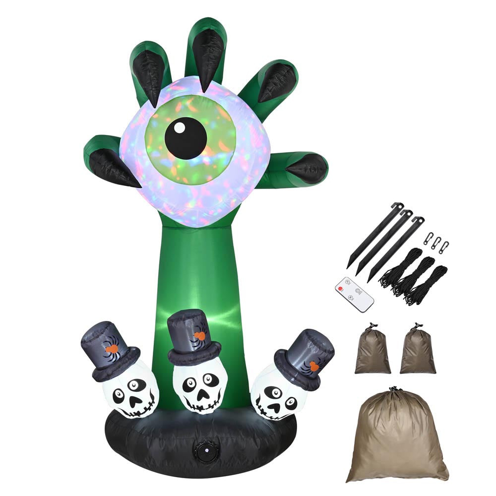 TheLAShop 6ft Halloween Inflatables Monster Hand Eyeball Color Changin