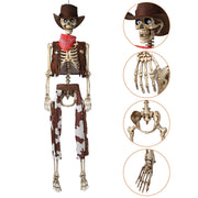 TheLAShop Life Size 5.6ft Posable Skeleton Halloween Prop Outdoor Decor Image