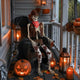 TheLAShop Life Size 5.6ft Posable Skeleton Halloween Pirate Outdoor Decor, Cowboy Image
