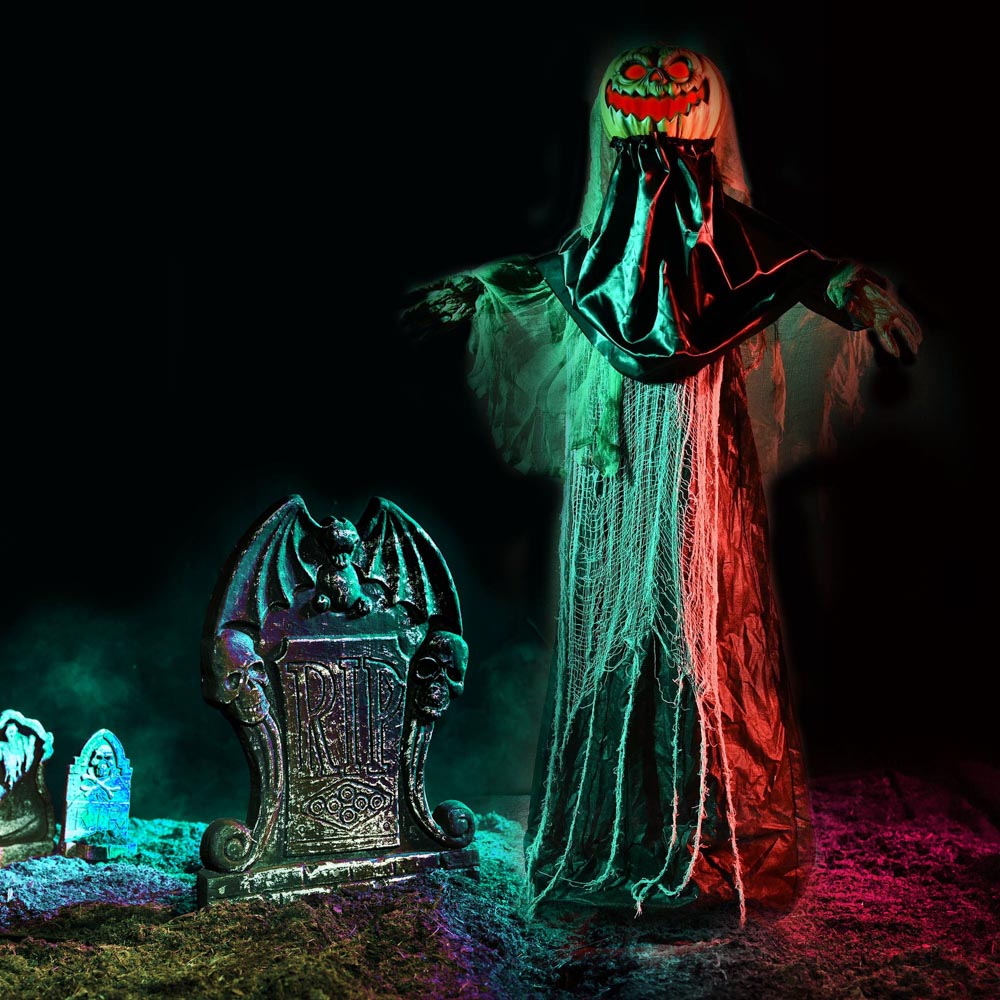 ら ぷりっつHalloween等身 TheLAShop 5.4ft Jack-o-lanterns Animated Halloween Decorations