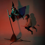 TheLAShop 9ft Flying Witch Decoration Animatronic Motion Activated Image