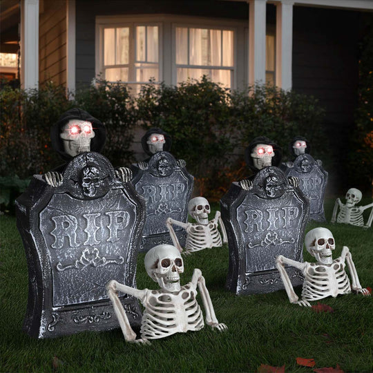 TheLAShop Tombstone & Groundbreaker Skeleton Outdoor Yard Decor