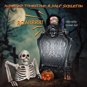 TheLAShop Tombstone & Groundbreaker Skeleton Outdoor Yard Decor Image
