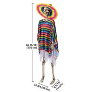 TheLAShop Life Size 5.6ft Posable Skeleton Halloween Prop Outdoor Decor Image