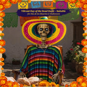TheLAShop Life Size 5.6ft Posable Skeleton Halloween Prop Outdoor Decor Image