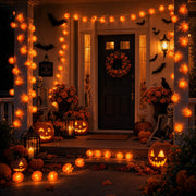 TheLAShop 10' Halloween Marigold Lights 20 LEDs Garland Day of Dead, 2ct. Image