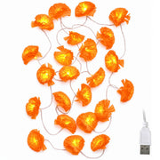 TheLAShop 20' Halloween Marigold Lights 40 LEDs Garland Day of Dead, 2ct. Image