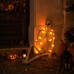 TheLAShop 20' Halloween Marigold Lights 40 LEDs Garland Day of Dead, 2ct. Image