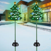 TheLAShop Solar Christmas Tree Stake Lights 2ct/Pack, Snow Image