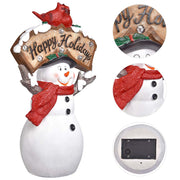 TheLAShop Christmas Figurine with LED Lights (Santa Snowman Optional) Image