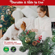 TheLAShop Christmas Garland with Lights Battery Operated 9ft Pine Garland Image