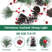 TheLAShop Christmas Garland with Light Battery & Remote Operated