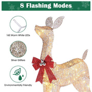 TheLAShop Lighted Reindeer Outdoor Decor 2-piece(Doe & Fawn) Image