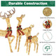 TheLAShop Christmas Deer Outdoor Decoration 3-Piece Set