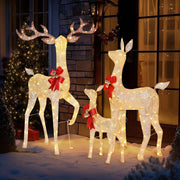 TheLAShop Light Up Reindeer Outdoor Christmas Decoration 3-Piece Image