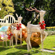 TheLAShop Lighted Deer Family Christmas Outdoor Decoration 3-Piece Image