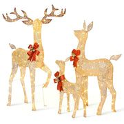 TheLAShop Light Up Reindeer Outdoor Christmas Decoration 3-Piece Image
