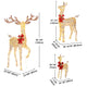 TheLAShop Light Up Reindeer Outdoor Christmas Decoration 3-Piece Image