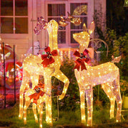 TheLAShop Lighted Deer Family Christmas Outdoor Decoration 3-Piece Image