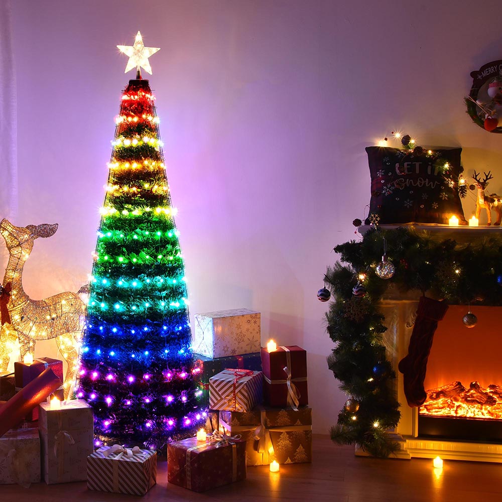 App-controlled Christmas tree lights - outdoor Christmas lights