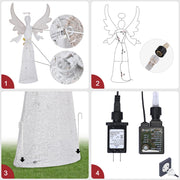 TheLAShop 5.6ft Lighted Angel for Outdoors & Indoors Yard Lawn Image
