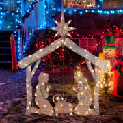 TheLAShop 4ft Outdoor Lighted Nativity Scene Large Yard Decoration Image