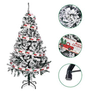 TheLAShop 5ft Frosted Christmas Tree with Ribbon & Stand