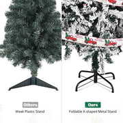 TheLAShop 5ft Frosted Christmas Tree with Ribbon & Stand Image