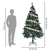 TheLAShop 7.5ft Christmas Tree with Ribbon & Stand Image