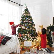 TheLAShop 7.5ft Christmas Tree with Ribbon & Stand Image